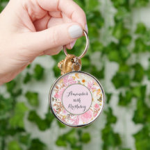 Floral Nom personnalisé Anniversaire Fête Favorise
