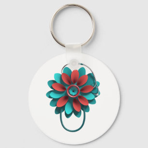 Porte-clés Floral Stethoscope Design – Unique Medical & Healt
