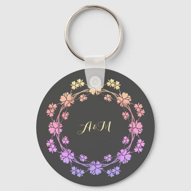 Porte-clés Floral vintage Porte - clé royal (Recto)