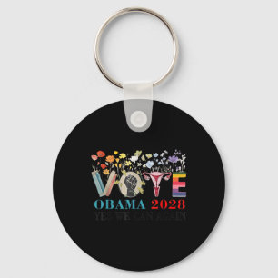 Porte-clés Floral Vote Obama 2028 Réparons ce Président 202