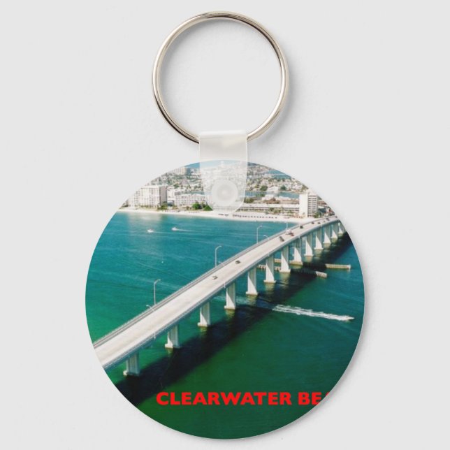 PORTE-CLÉS FLORIDE DE PLAGE D'EAU CLAIRE (Recto)