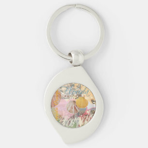 Porte-clés Floride Vintage Travel Beach Seashell Shell Art