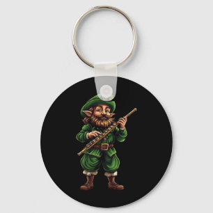 Porte-clés Flûte de lutin drôle de jour de la Saint-Patrick m