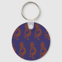 Flûte Jouer Kokopelli Figure - Rouille rouge sur b