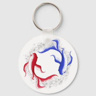 Porte-clés Flux martial abstrait Yin Yang art martial