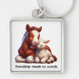 Porte-clés Foal & Lamb Best Friends Partagez un moment de con