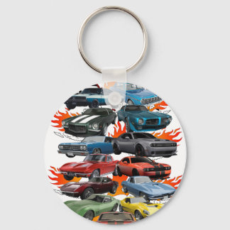Porte-clés Folie des voitures ! Voitures musclées, voitures c