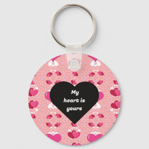 Porte-clés Fond d'écran romantique vibrant à coeur noir