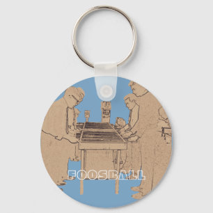 Porte-clés FOOSBALL vintage FUZBOLL PHOTO ART TABLEAU DE FOOT