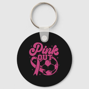 Porte-clés Foot Pink pour un Kick Soccer Cure Cancer du sein