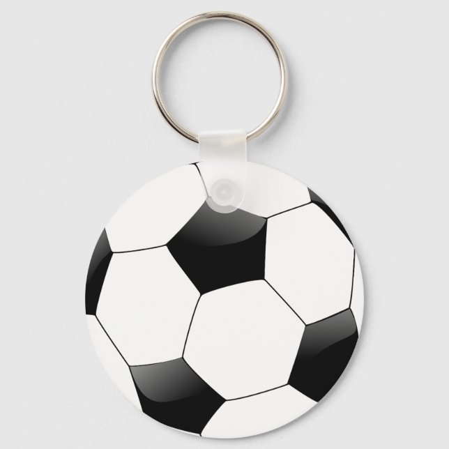 Porte-clés Football à soucoupes personnalisées customisées (Recto)