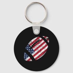 Porte-clés Football américain 4 juillet Drapeau américain Pat