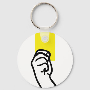 Porte-clés Football avec carte jaune