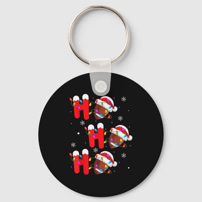 Porte-clés Football Christmas Ho Ho Ho Santa Srts Player Funn (Recto)
