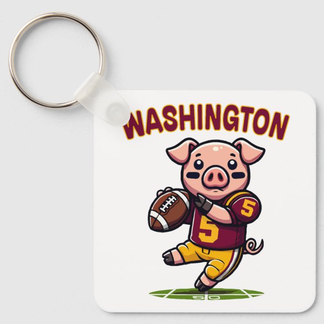 Porte-clés Football de Hog à Washington (Recto)