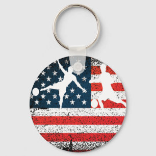 Porte-clés Football de plage américen Patriot