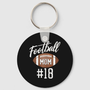 Porte-clés Football Maman #18 Drôle Mère Femme Touchdown Girl