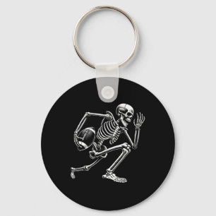 Porte-clés Football Skeleton Jouer Football Halloween Skull