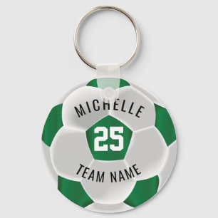 Porte-clés Football - Vert foncé et blanc