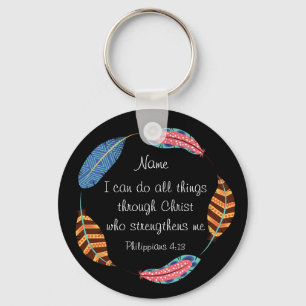 Porte-clés Force du Christ de 4h13 de Philippiens d'écriture