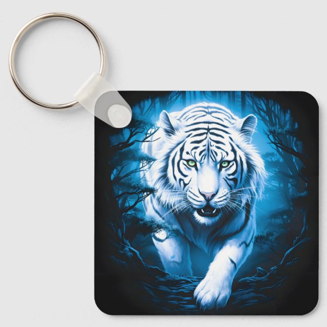 Porte-clés Forest Mystic Wild White Tiger (Recto)