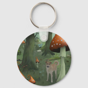 Porte-clés Forêt de champignon