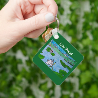 Porte-clés Forêt verte de l'étang aux nénuphars