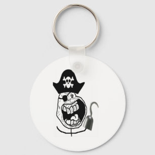 Porte-clés Forever Alone Pirate Comic Face