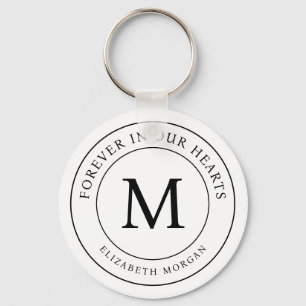 Porte-clés Forever in our Heart Funeral Memorial Modern