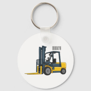 Porte-clés Forklift cartoon illustration