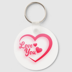Porte-clés Forme du coeur Vous aimez