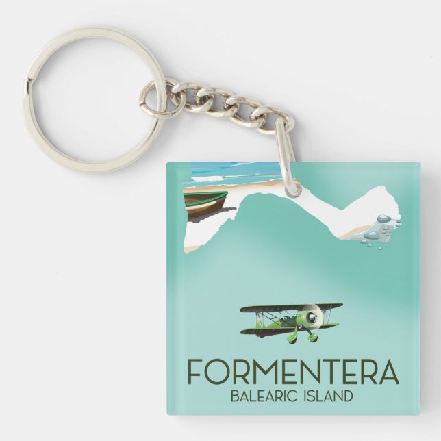 Porte-clés Formentera Baléares Carte Carte poster voyage (Devant)