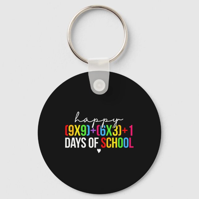 Porte-clés Formule Mathématique 100 Jours D'école Drôle Prof  (Recto)