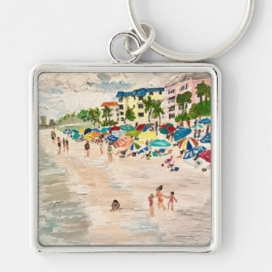 Porte-clés "Fort Myer's Beach" Florida Porte - clé de peintur