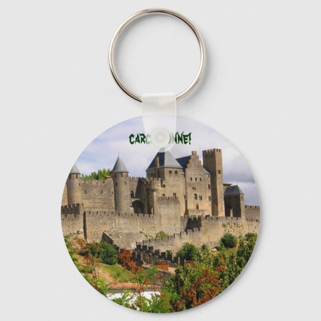 Porte-clés Forteresse de Carcassonne en France (Recto)