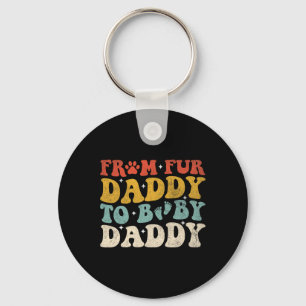 Porte-clés Fourrure Papa À Bébé Papa Daddy Drôle Fête des pèr