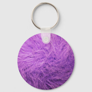 Porte-clés Fourrure Violet Lilas