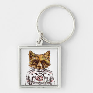 Porte-clés Fox habillé rusé