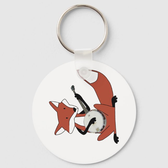 Porte-clés Fox Jouer au banjo (Recto)