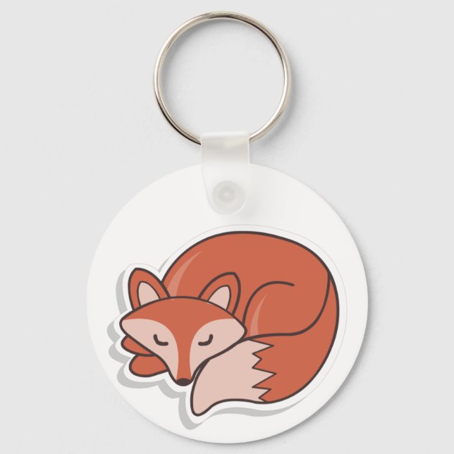 Porte-clés Fox Sleep (Recto)