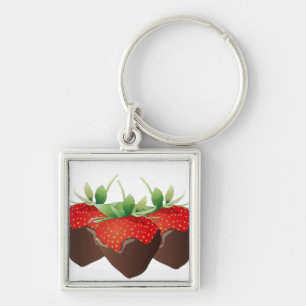 Porte-clés Fraise de chocolat