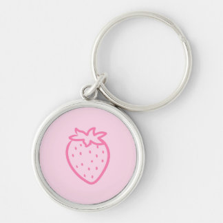 Porte-clés Fraise rose clair