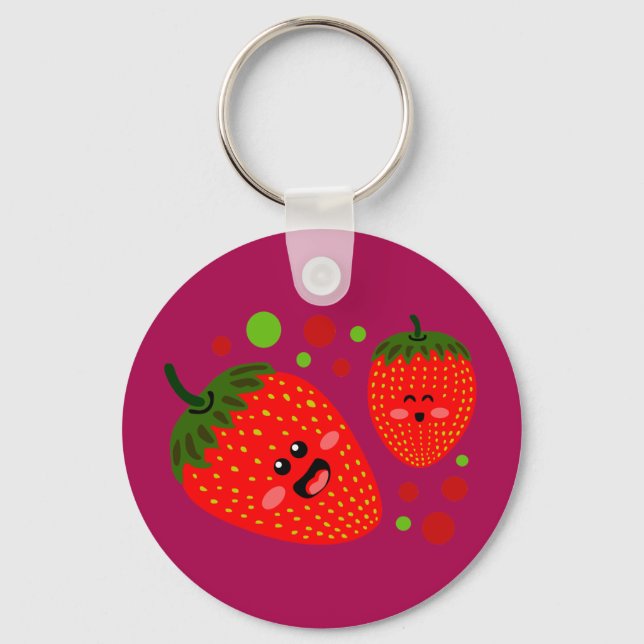 Porte-clés Fraises (Recto)