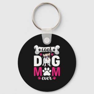 Porte-clés Français Bulldog Floral Sungles Plus Gros Moms