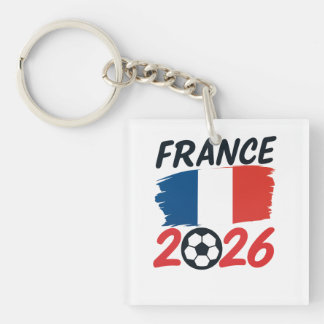 Porte-clés France 2026 Soccer Fan Design Flag Colors