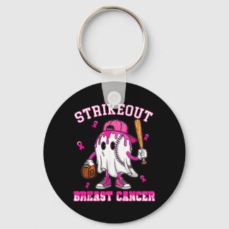 Porte-clés Frapper le cancer du sein Baseball Lutte Sensibili