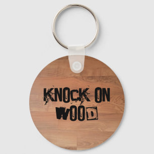 Porte-clés Frapper sur Porte - clé de bois