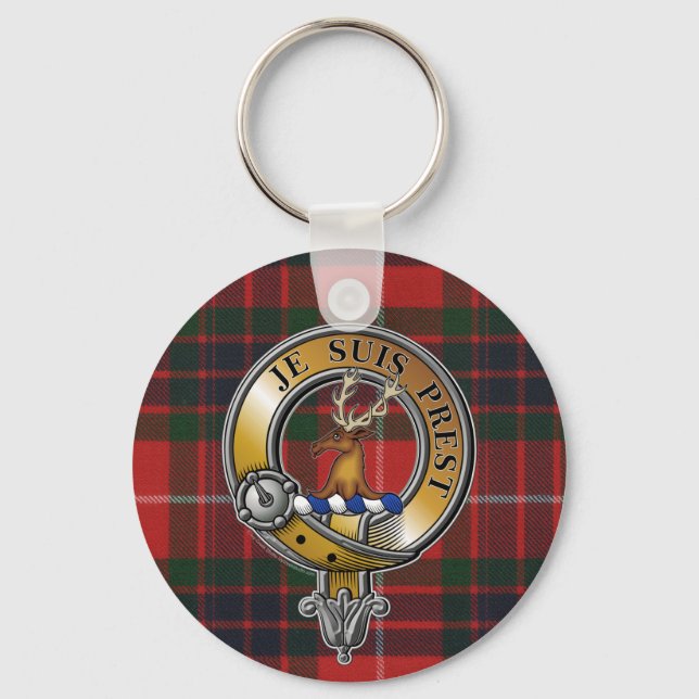 Porte-clés Fraser Lovat Tartan & Badge (Recto)