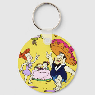 Porte-clés Fred Flintstone Wilma Barney and Betty Fiesta