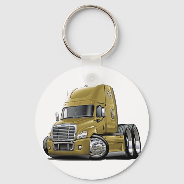 Porte-clés Freightliner Cascadia Gold Truck (Recto)
